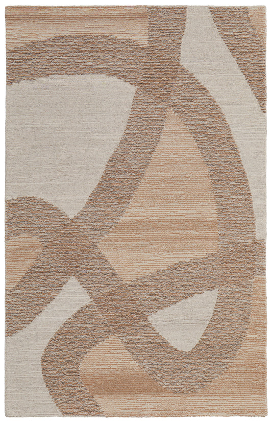 Pollock Modern/Bohemian & Eclectic/Natural Brown/Tan/Ivory Accent Rug