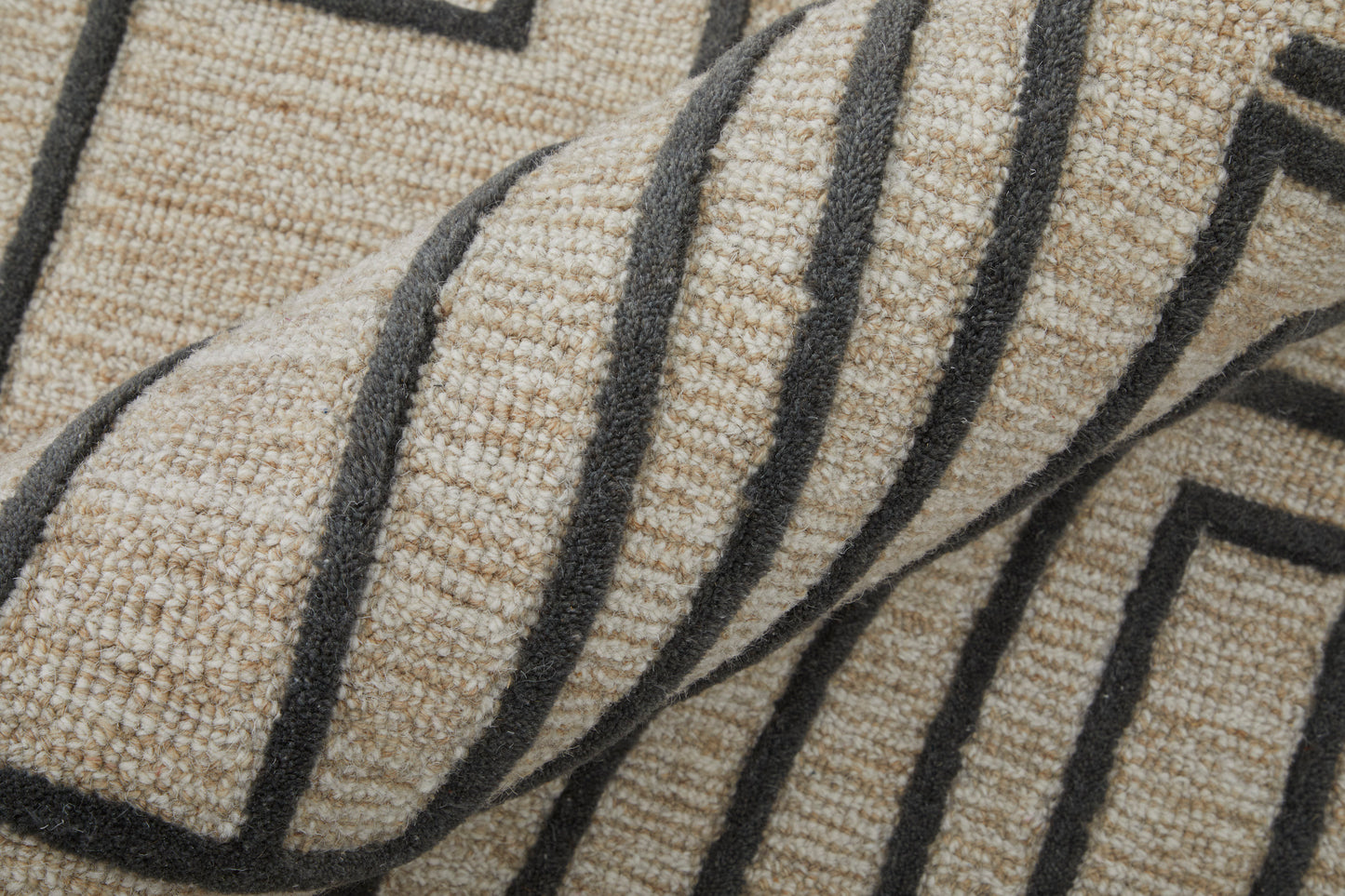 Gansett Modern/Casual Geometric/Stripes Tan/Brown - Feizy Rug