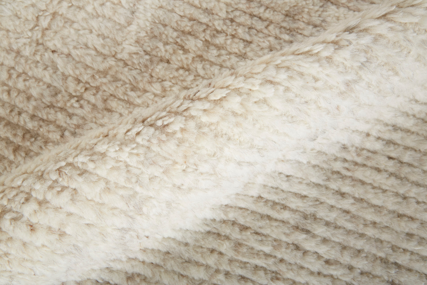Alford Modern/Scandinavian/Natural Solid/Geometric Ivory/Tan - Feizy Rug