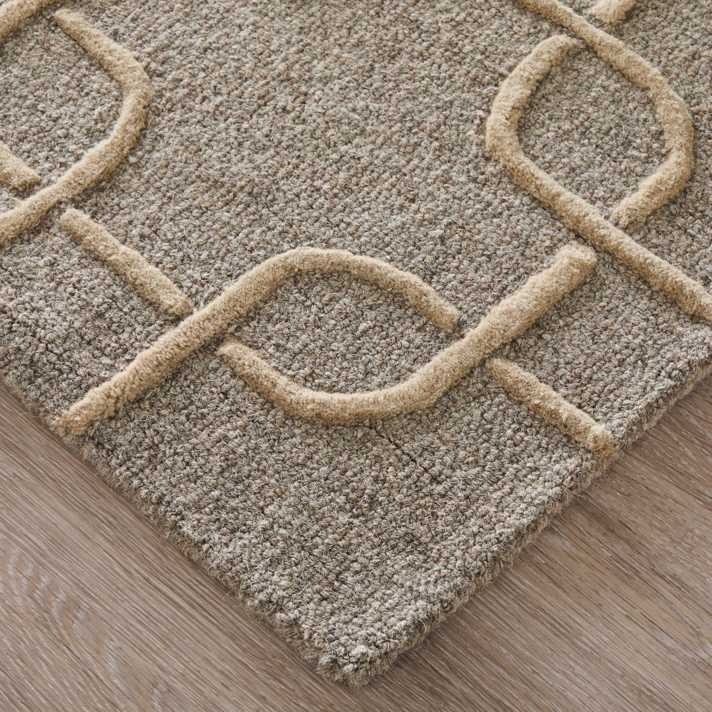 Kimball Transitional/Casual Trellis & Lattice/Geometric/Abstract Gray/Taupe/Tan - Feizy Rug