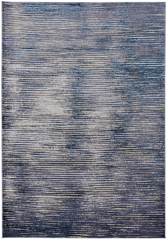 Indio Modern/Industrial/Casual Blue/Gray/Ivory Accent Rug