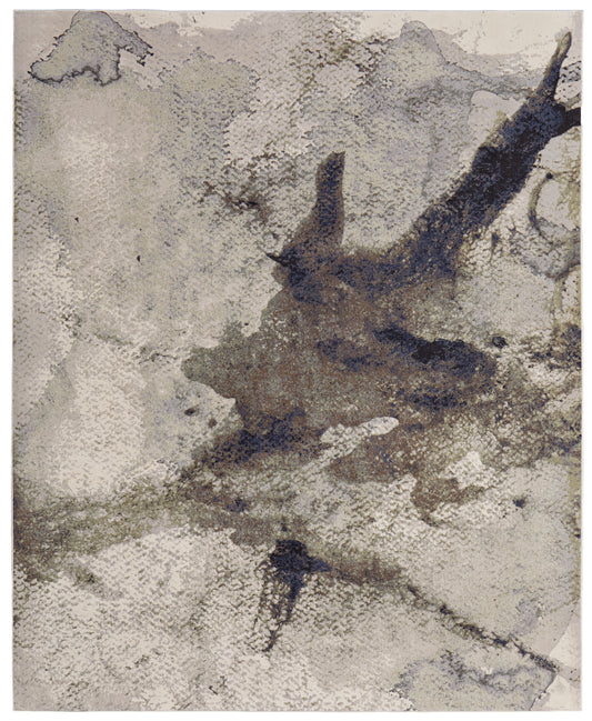 Clio Modern/Industrial/Bohemian & Eclectic Taupe/Brown/Black Area Rug