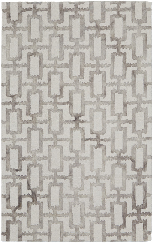 Lorrain Modern/Bohemian & Eclectic/Casual Ivory/Taupe Accent Rug