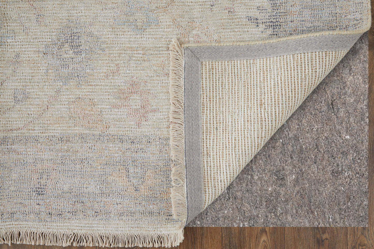 Caldwell Transitional/Bohemian & Eclectic/Casual Ivory/Tan/Blue Accent Rug