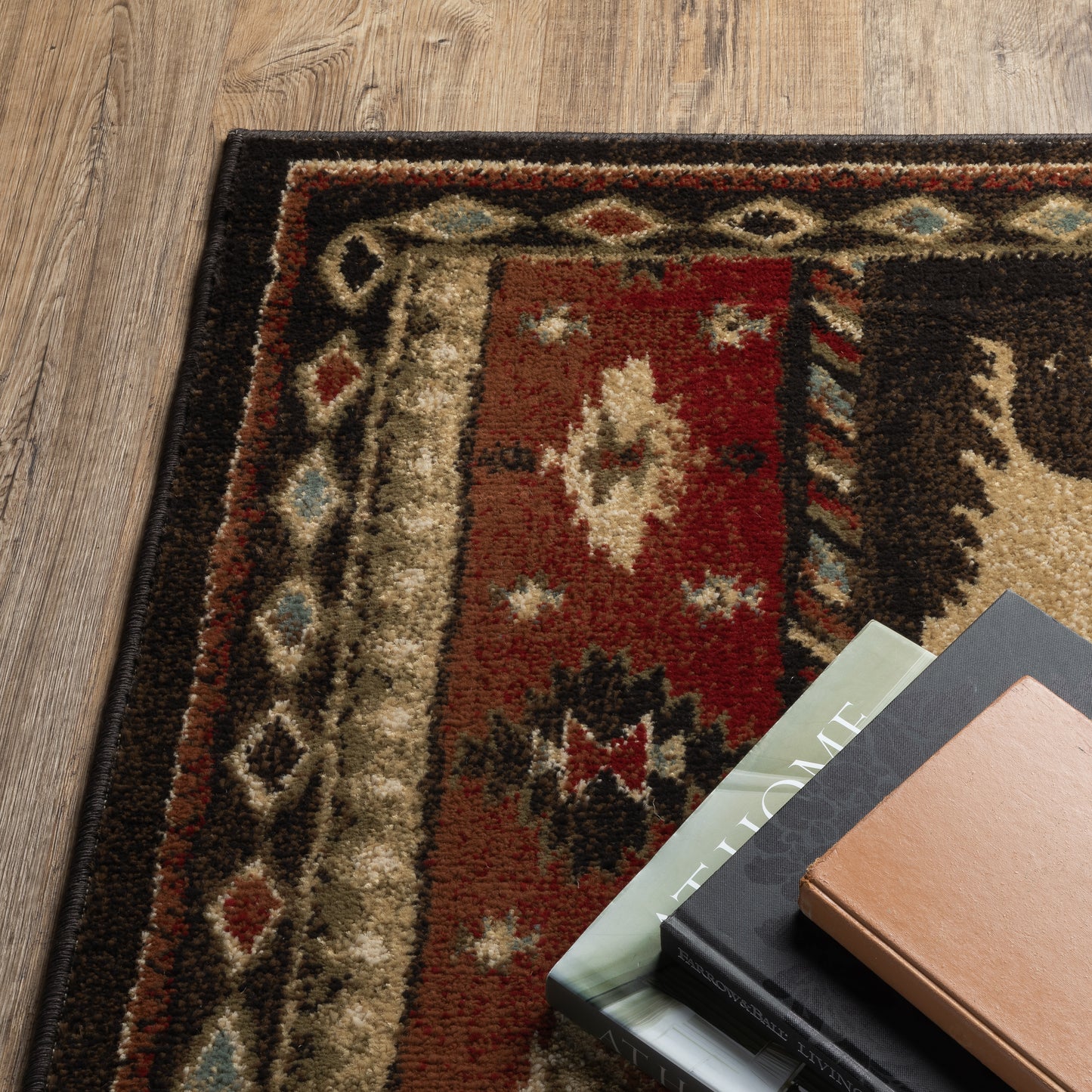 WOODLANDS 1041C Black Rug - ORIENTAL WEAVERS