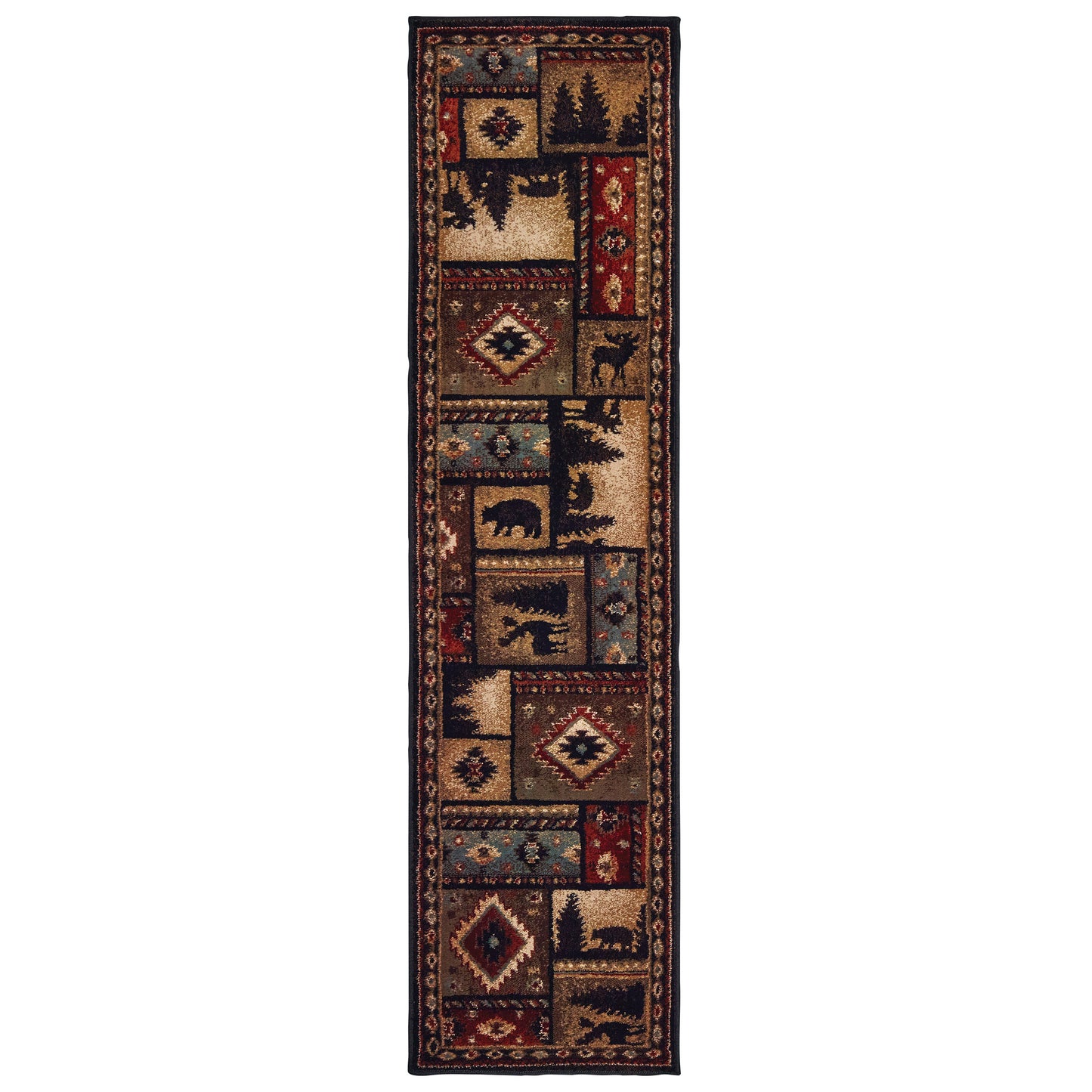 WOODLANDS 1041C Black Rug - ORIENTAL WEAVERS