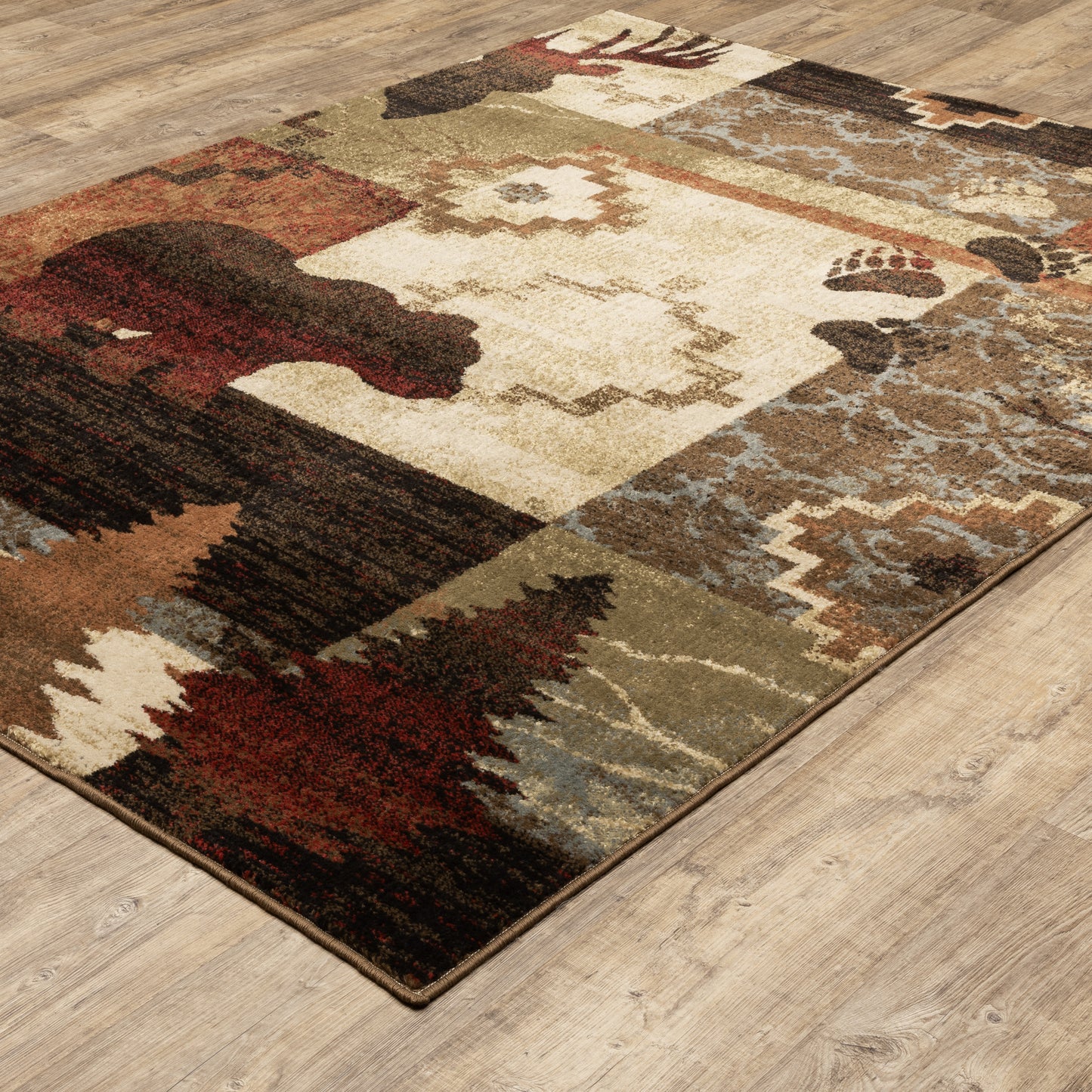 WOODLANDS 9649A Brown Rug - ORIENTAL WEAVERS