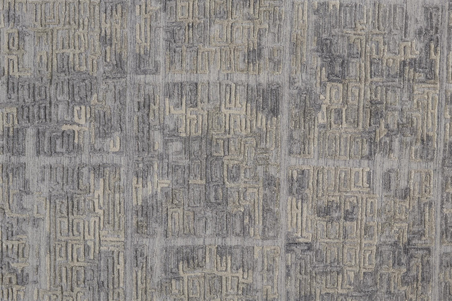 Elias Modern/Casual Abstract/Geometric Gray/Ivory - Feizy Rug