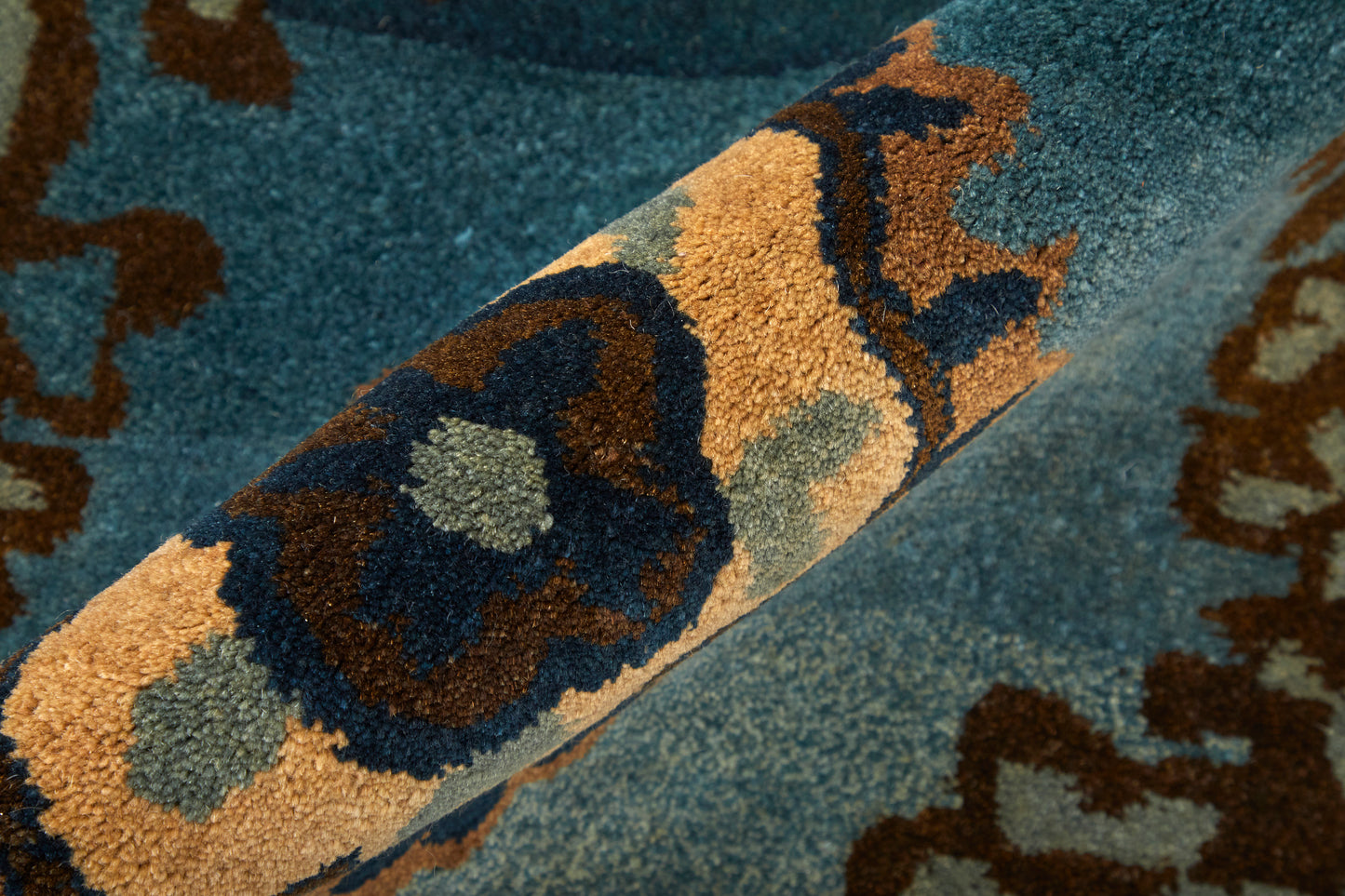 Amzad Transitional/Craftsman/Casual Ikat/Floral & Botanical Blue/Gray/Tan - Feizy Rug