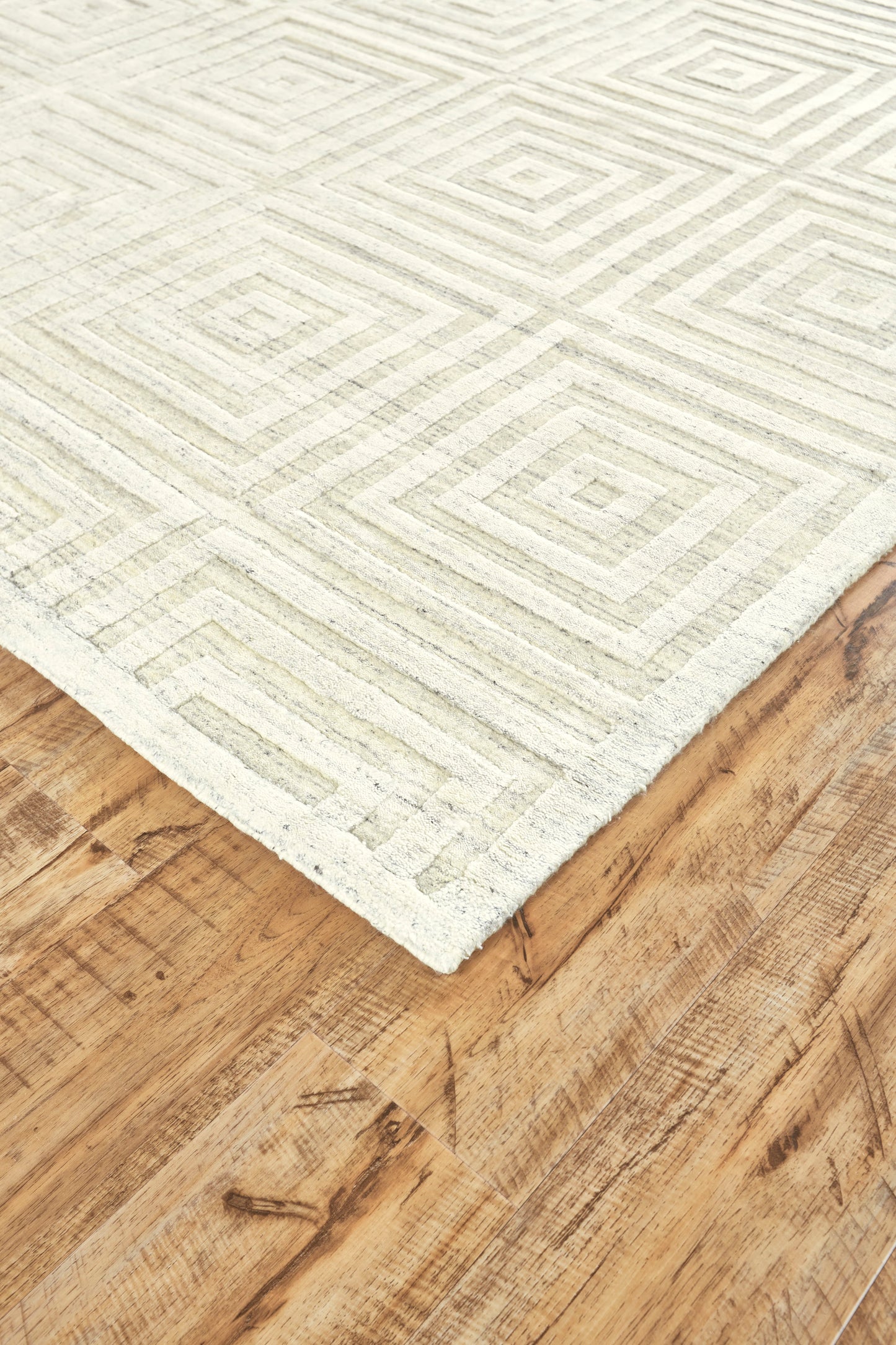 Gramercy Modern/Casual/Scandinavian Geometric Ivory - Feizy Rug