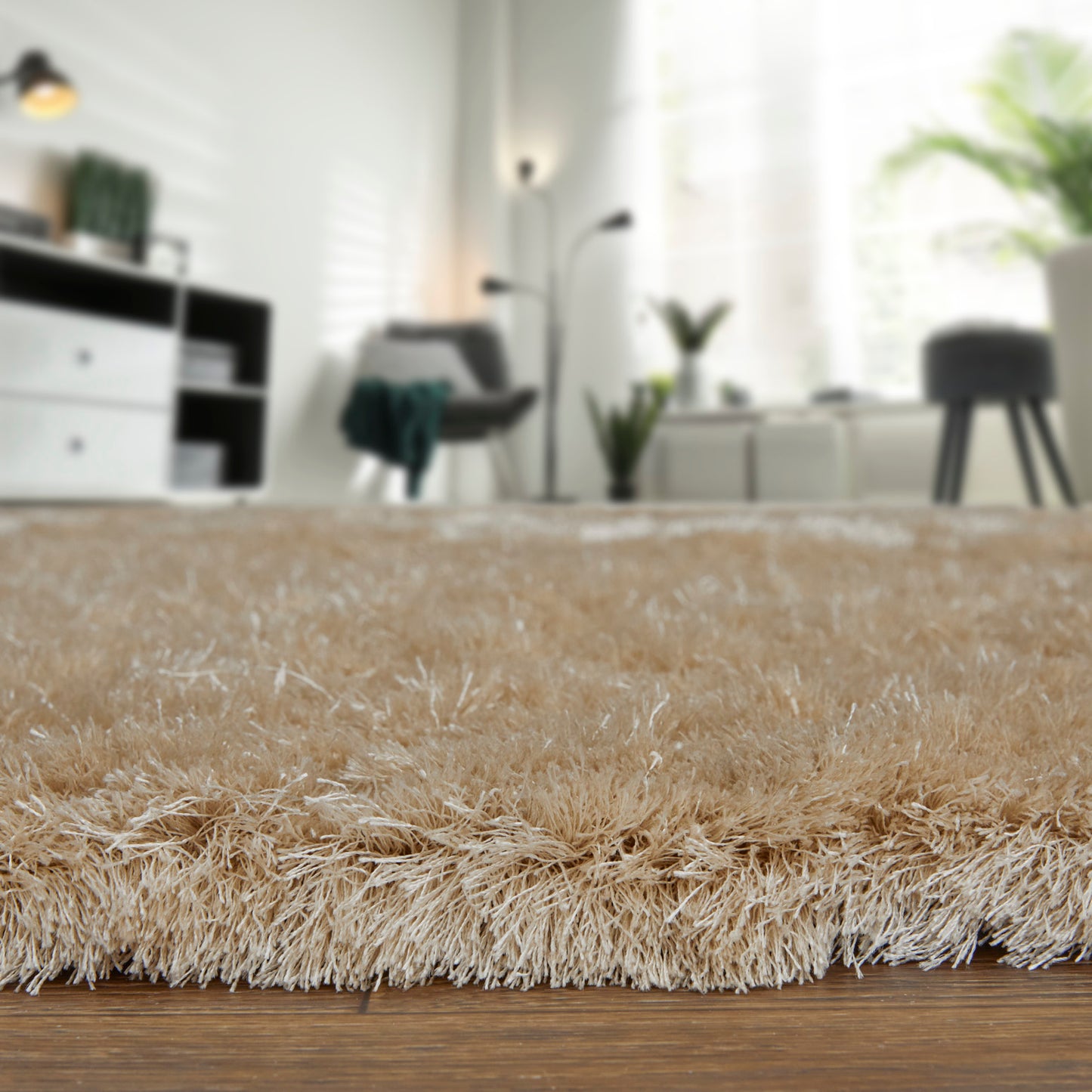 Indochine Modern/Luxury & Glam/Casual Solid Brown/Tan - Feizy Rug