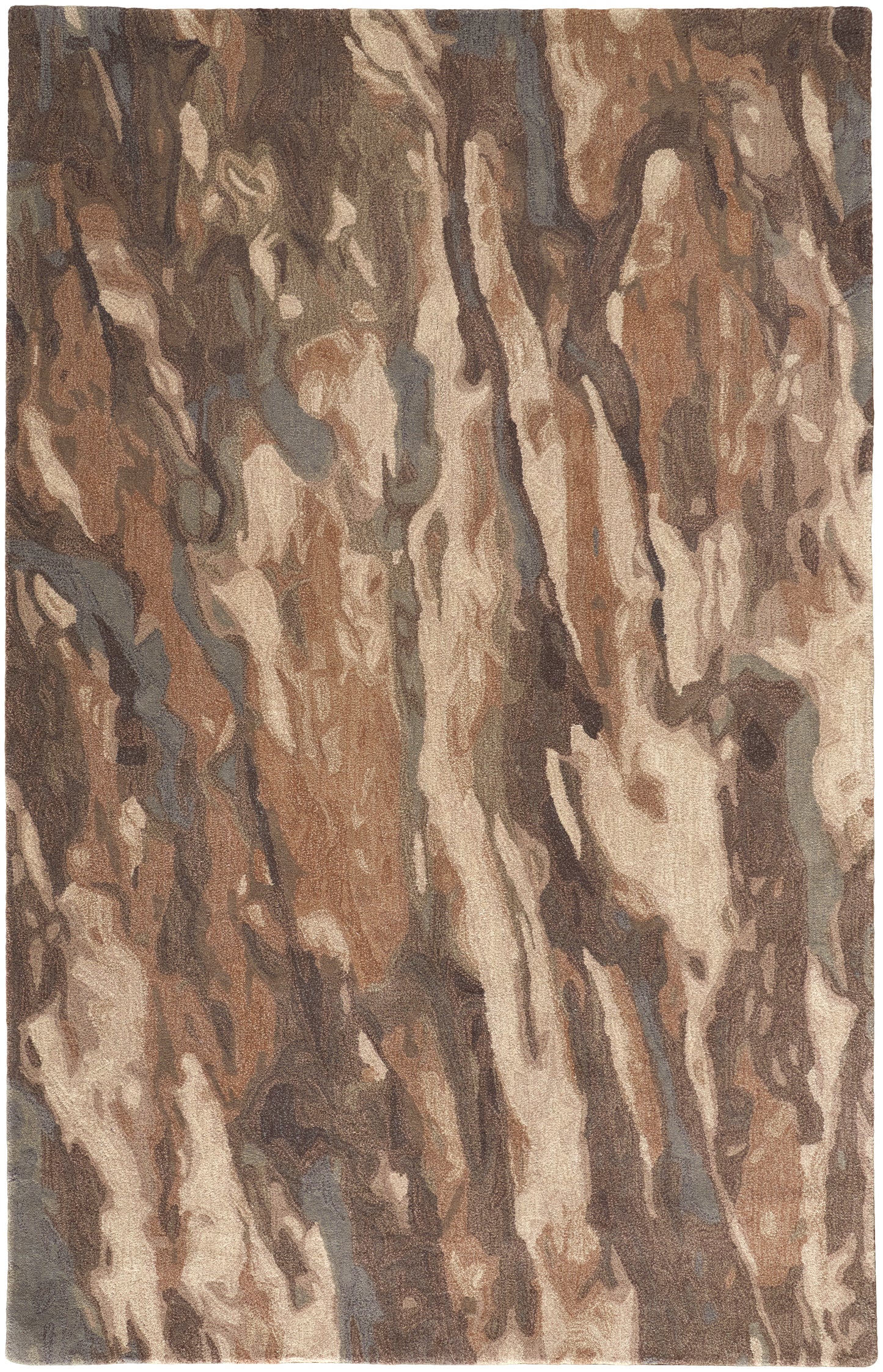 Amira Transitional/Industrial/Casual Abstract/Watercolor Brown/Gray/Tan - Feizy Rug