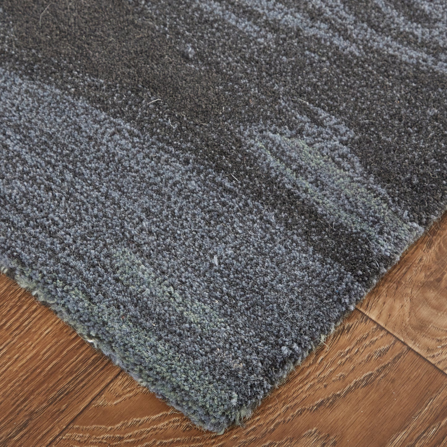 Amira Transitional/Industrial/Casual Abstract/Watercolor Green/Blue/Black - Feizy Rug