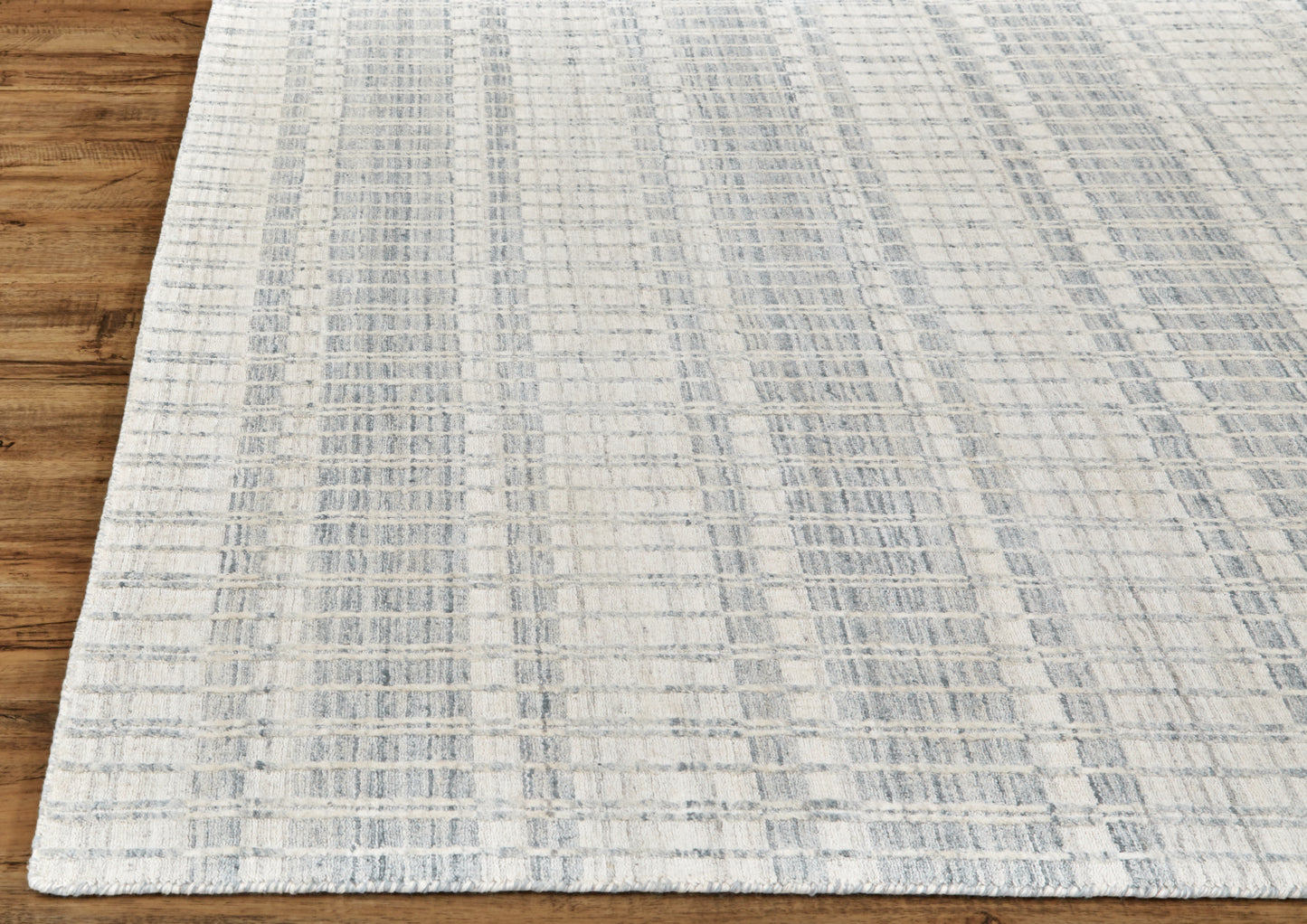 Odell Transitional/Casual Geometric/Stripes Ivory/Blue - Feizy Rug