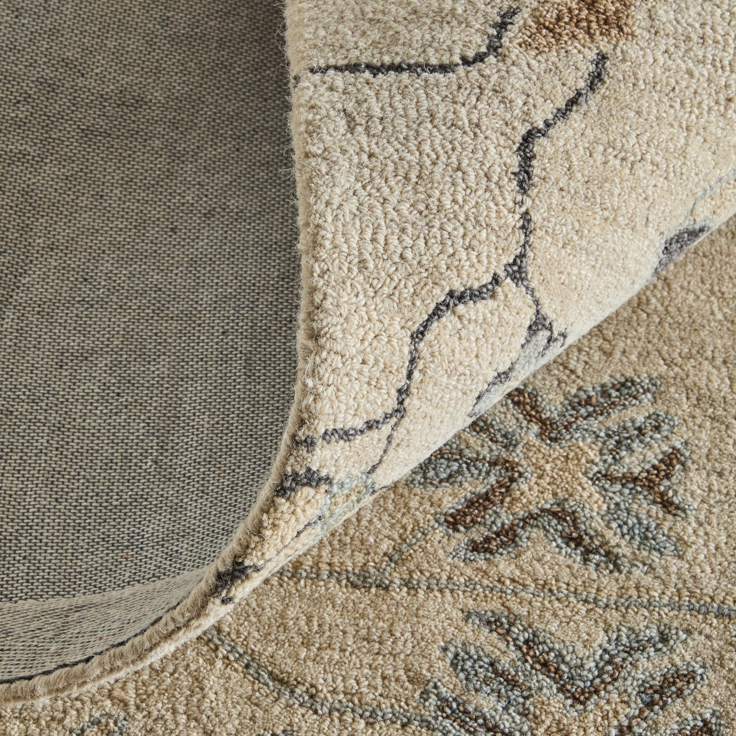 Springfield Transitional Floral & Botanical/Moroccan Ivory/Tan/Gray - Feizy Rug