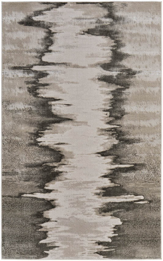 Micah Modern/Casual/Industrial Gray/Taupe/Ivory Accent Rug