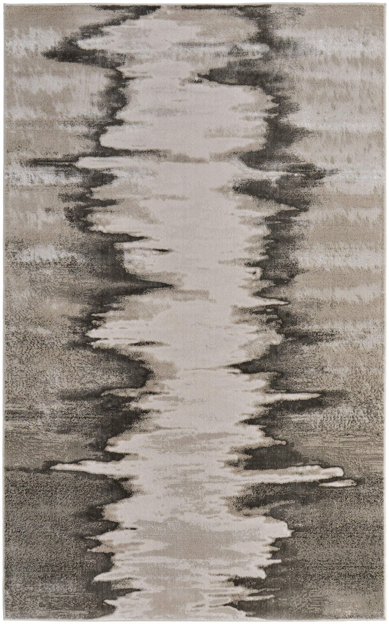 Micah Modern/Casual/Industrial Gray/Taupe/Ivory Area Rug