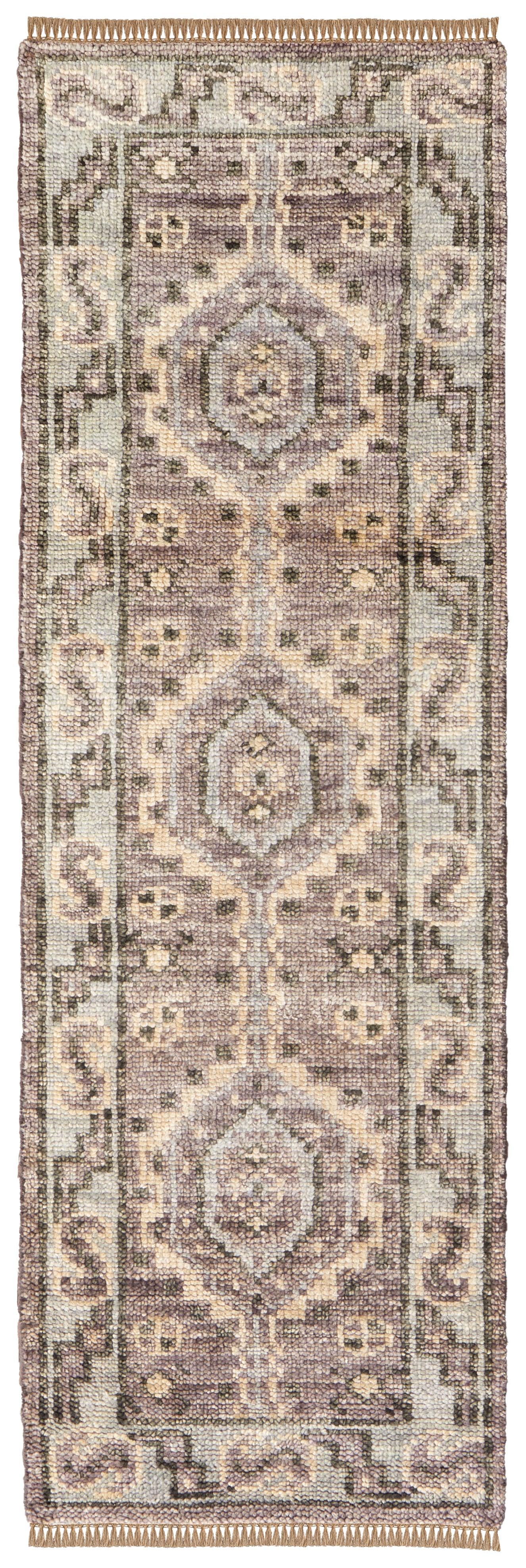 Fillmore Traditional/Classic Diamond/Bordered Brown/Gray - Feizy Rug
