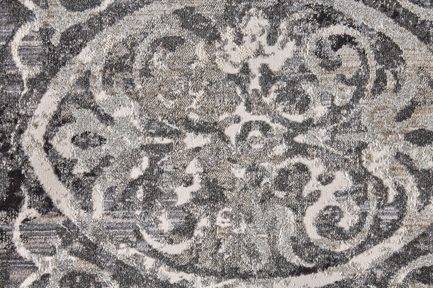 Kano Transitional/Casual Gray/Ivory/Taupe Round Rug  Feizy Rugs LTL,Feizy Rugs,Kano,Gray/Ivory/Taupe,8'9" x 8'9" Round,Round Rug,Polypropylene/Polyester,Transitional/Casual,Turkey