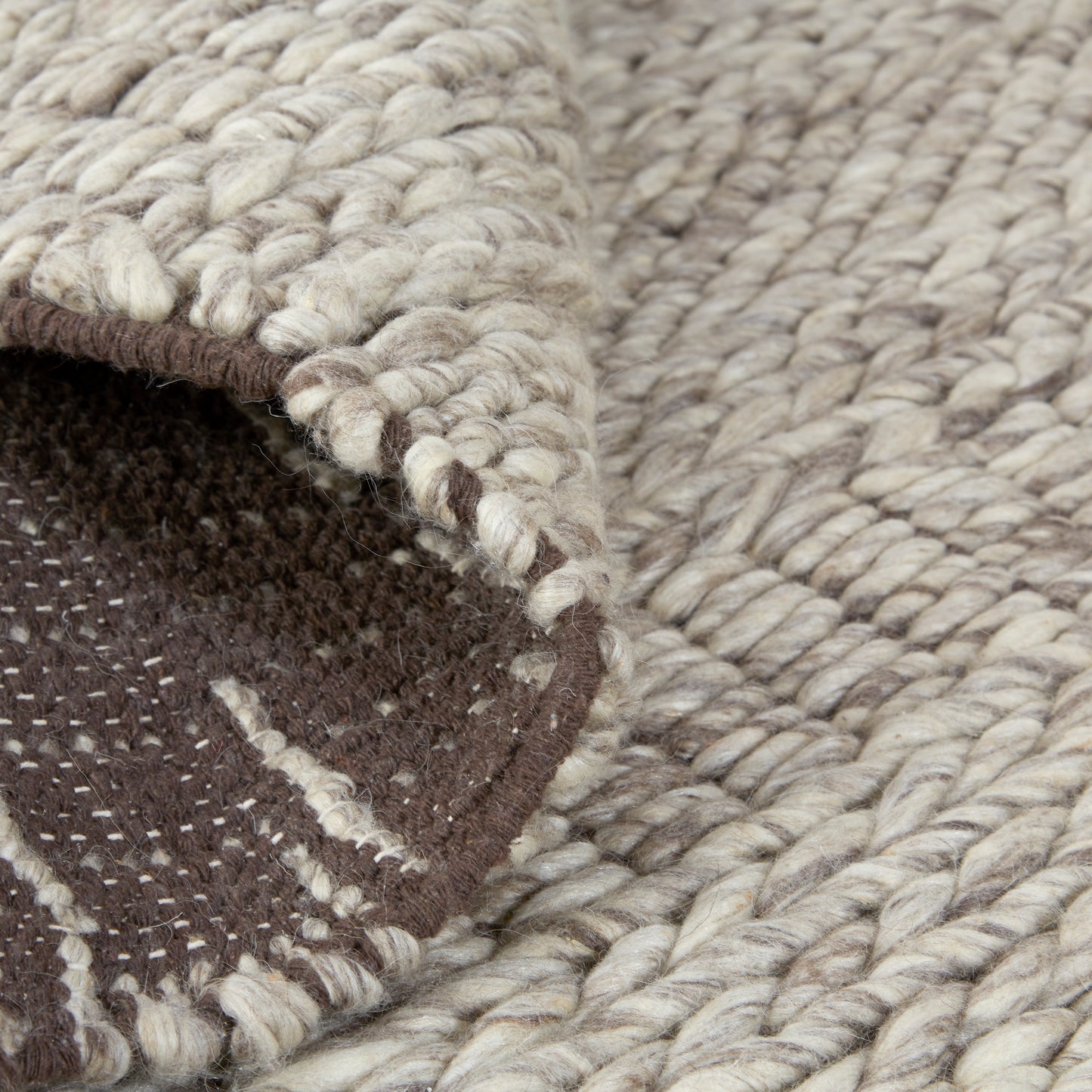 Berkeley Transitional/Scandinavian/Casual Geometric/Solid Ivory/Gray/Tan - Feizy Rug