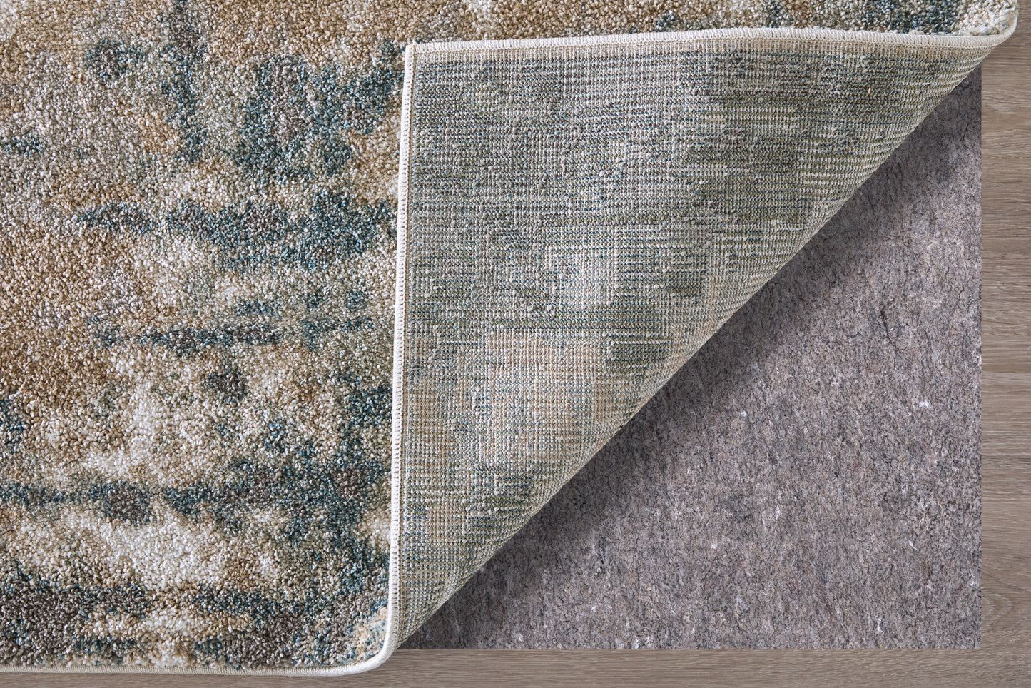 Richmond Modern/Industrial Abstract/Distressed Gray/White/Blue - Feizy Rug