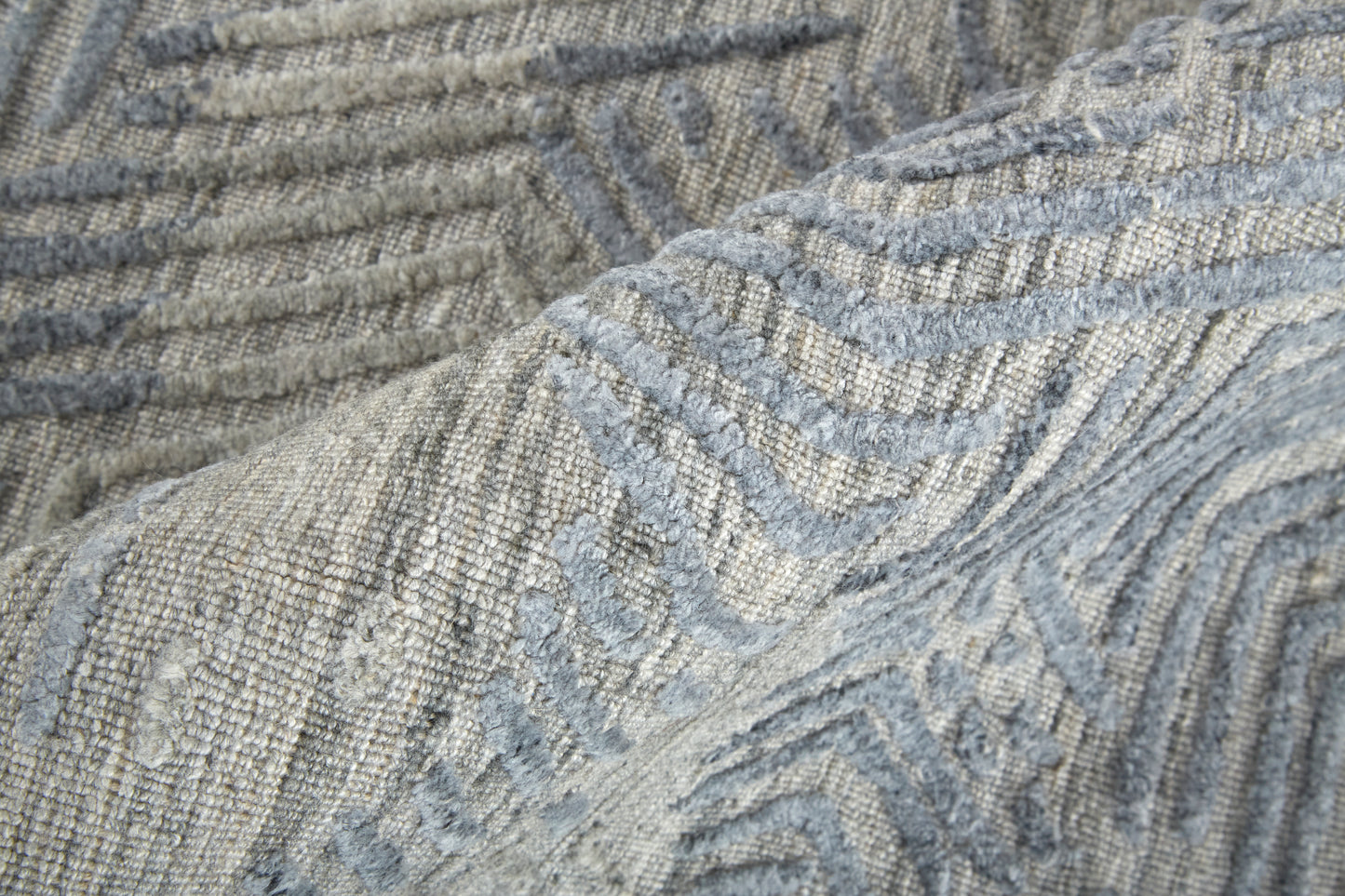 Elias Modern/Casual Abstract/Geometric/Distressed Gray/Blue - Feizy Rug