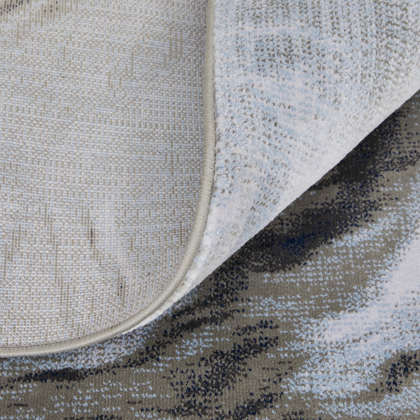 Gaspar Modern/Industrial/Casual Abstract/Watercolor Taupe/Gray/Blue - Feizy Rug