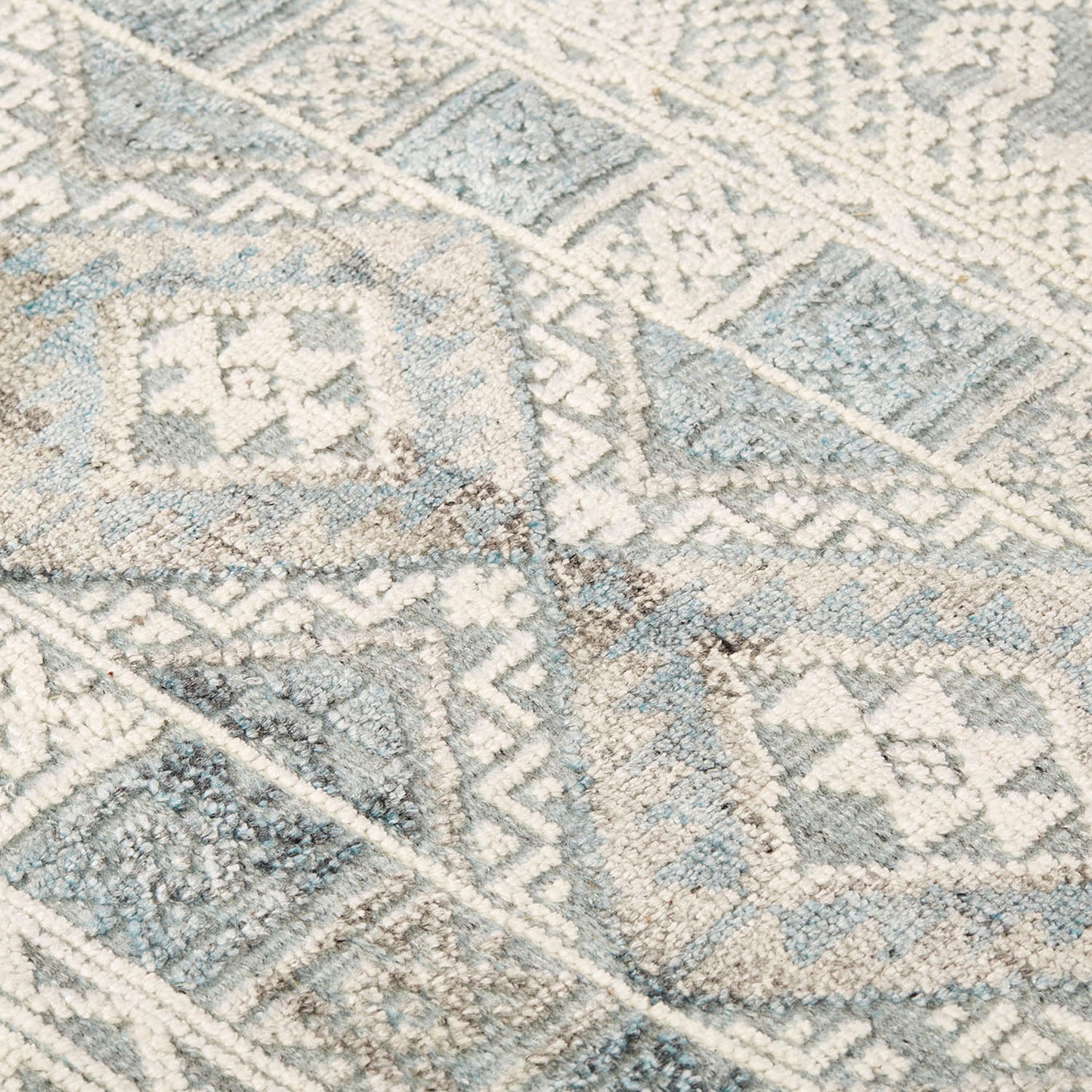 Payton Transitional/Farmhouse/Scandinavian Diamond/Trellis & Lattice Ivory/Blue/Gray - Feizy Rug