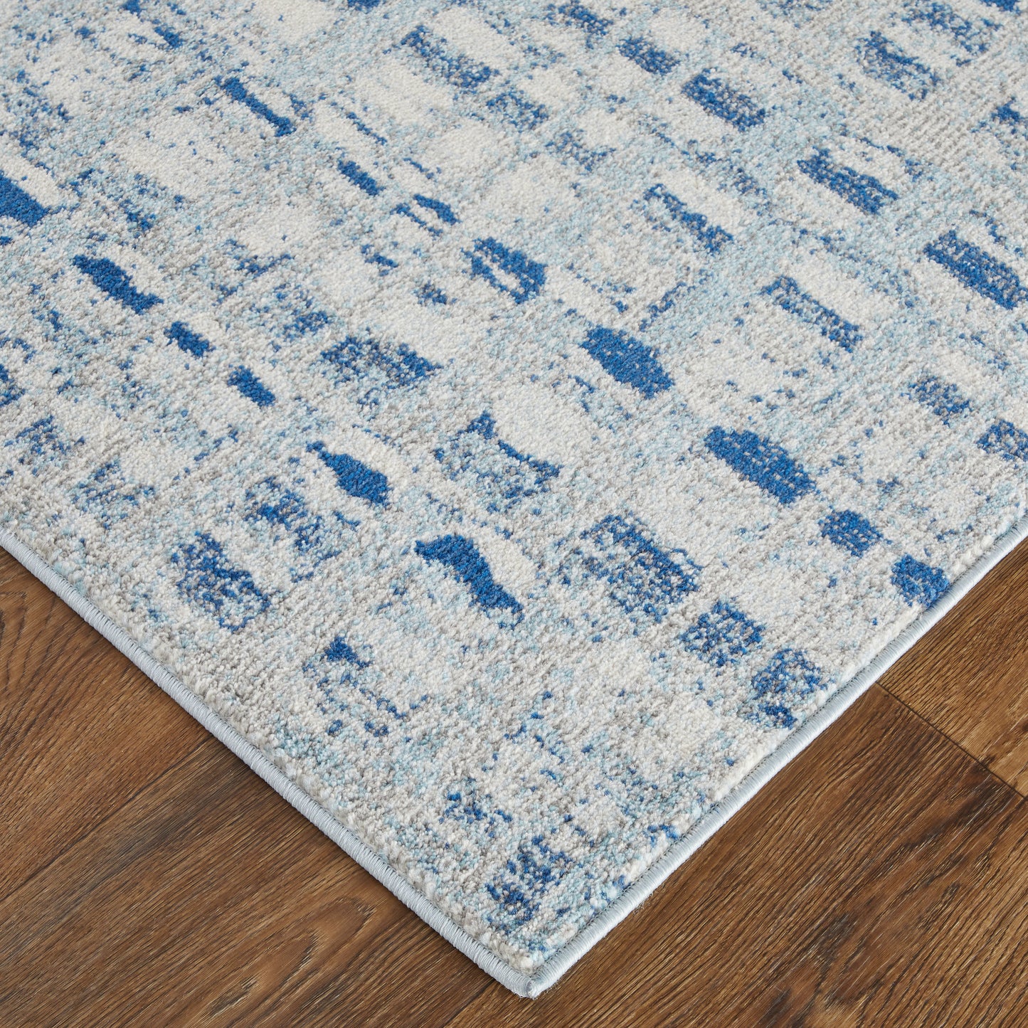 Edgemont Modern/Casual Abstract/Geometric Blue/Ivory - Feizy Rug
