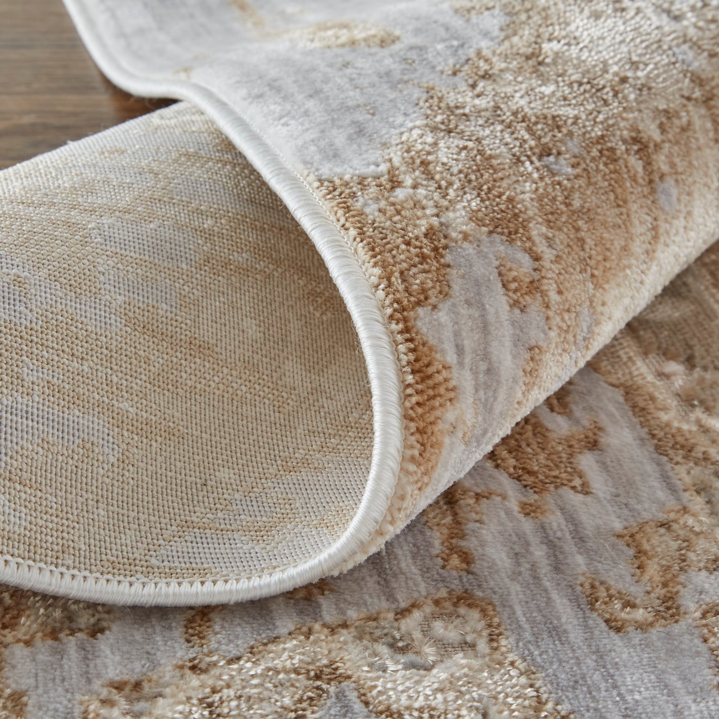 Laina Transitional/Industrial/Casual Tan/Ivory/Pink Area Rug