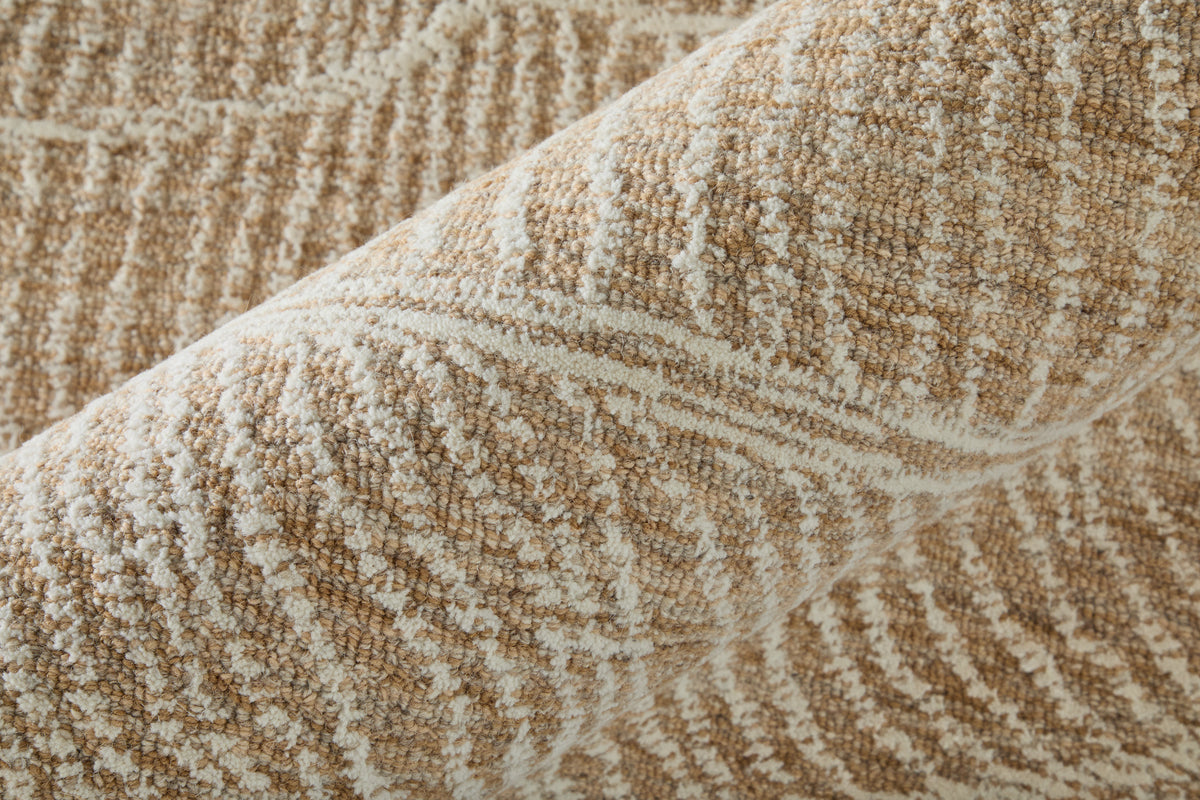 Winston Modern/Nautical & Coastal Floral & Botanical/Bordered/Abstract Tan/Ivory - Feizy Rug