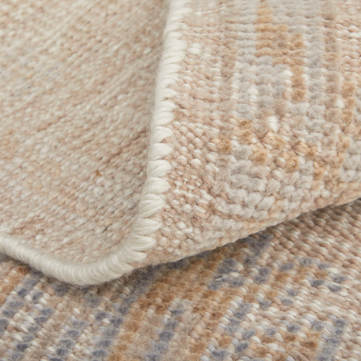 Wendover Transitional/Vintage/Rustic Ivory/Tan/Blue Accent Rug