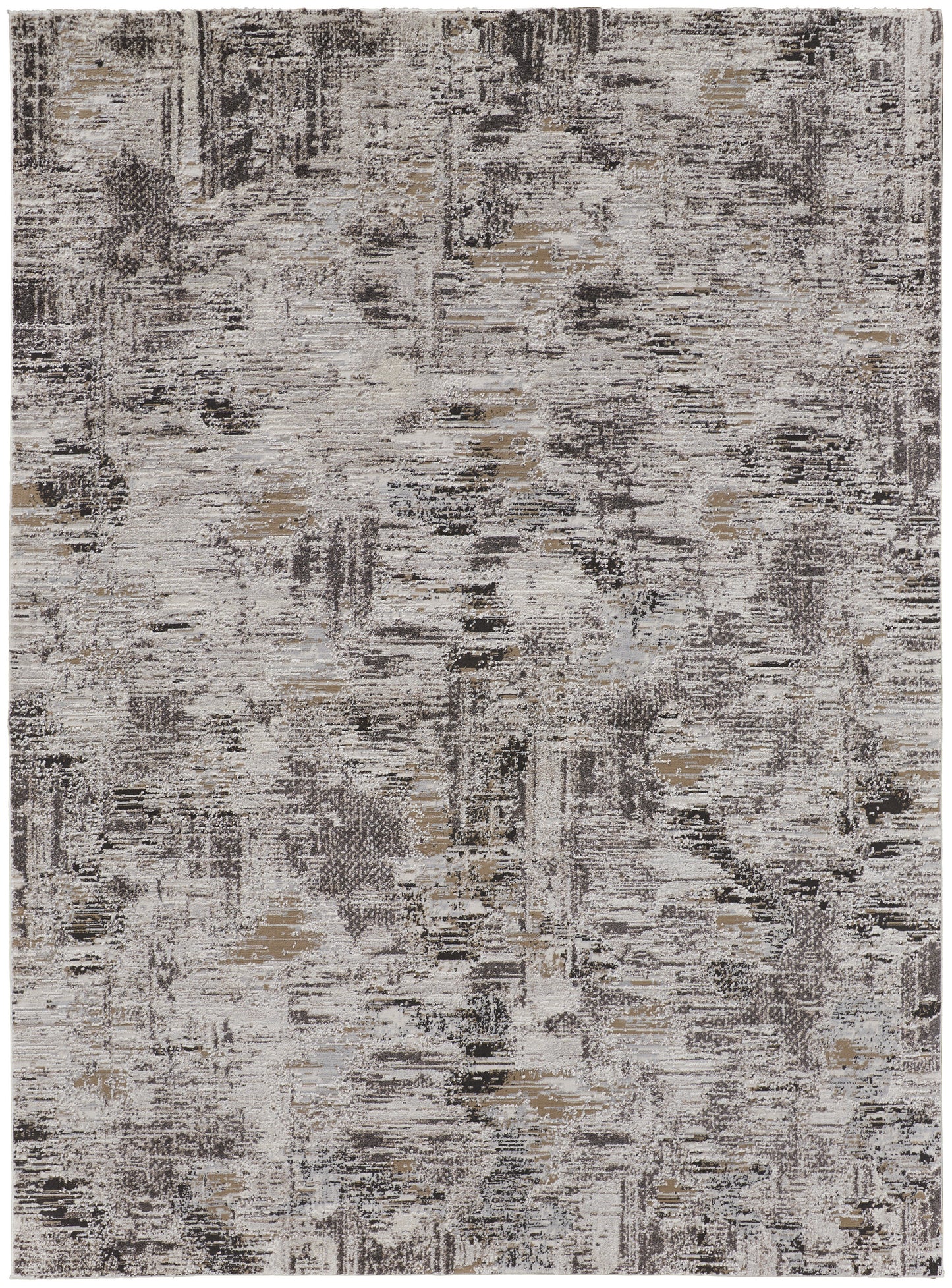 Vancouver Modern/Industrial Ivory/Gray/Brown Area Rug