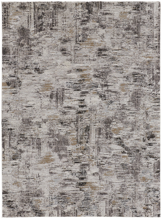 Vancouver Modern/Industrial Ivory/Gray/Brown Area Rug