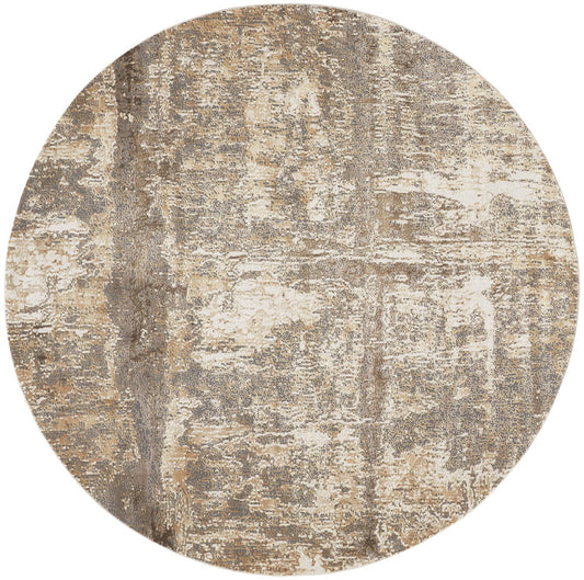 Parker Transitional/Casual Tan/Ivory/Brown Round Rug  Feizy Rugs Small Parcel,Feizy Rugs,Parker,Tan/Ivory/Brown,7'9" x 7'9" Round,Round Rug,Viscose/Polyester,Transitional/Casual,Turkey