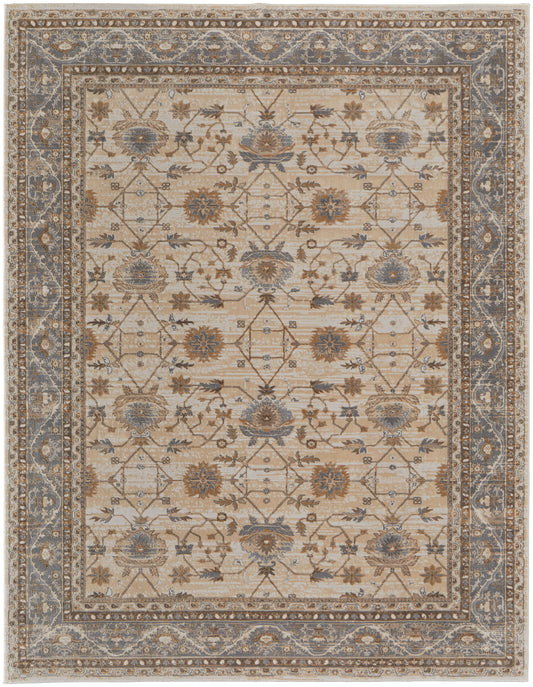 Celene Traditional/Luxury & Glam/Vintage Tan/Ivory/Gray Accent Rug