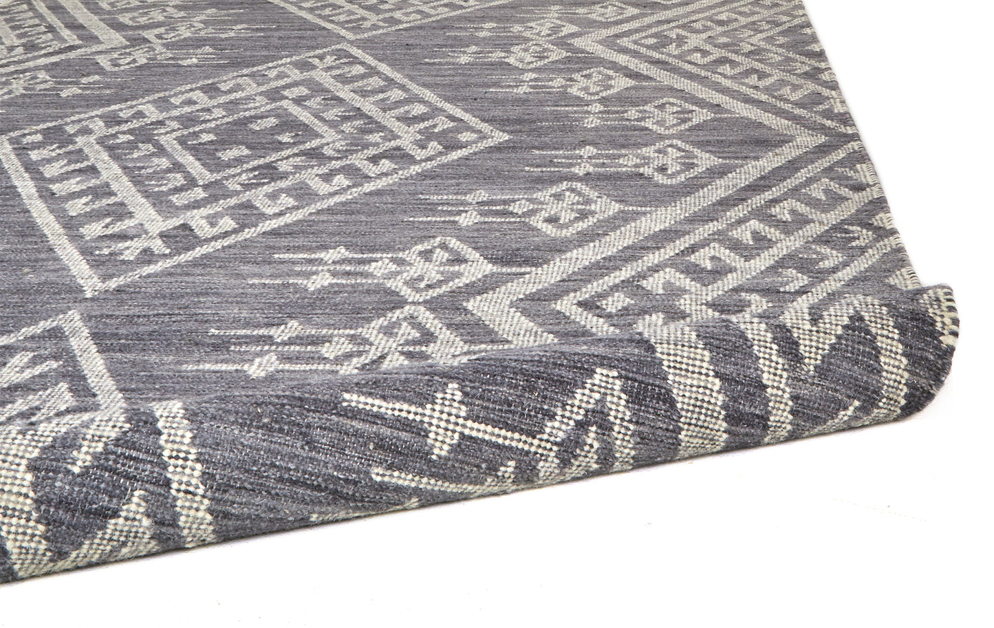 Savona Transitional/Bohemian & Eclectic/Casual Southwestern/Geometric Gray/Ivory/Blue - Feizy Rug