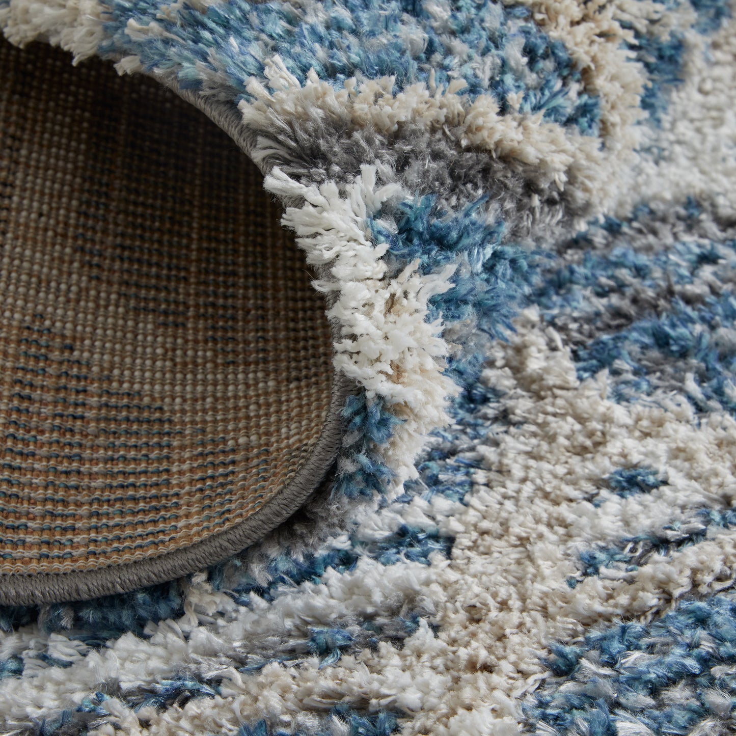 Mynka Transitional/Bohemian & Eclectic/Farmhouse Diamond/Geometric/Trellis & Lattice Blue/Ivory - Feizy Rug