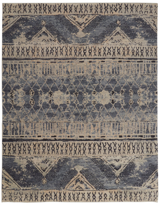 Palomar Transitional/Farmhouse/Casual Blue/Gray/Ivory Accent Rug