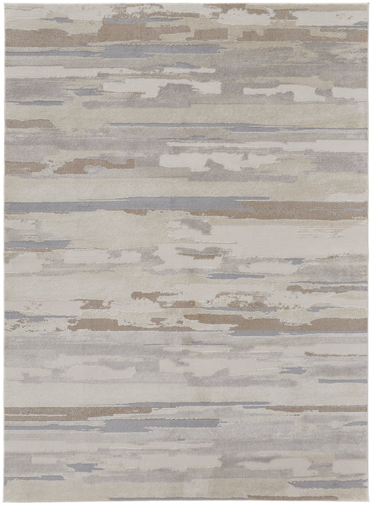 Vancouver Modern/Industrial Ivory/Tan/Brown Area Rug