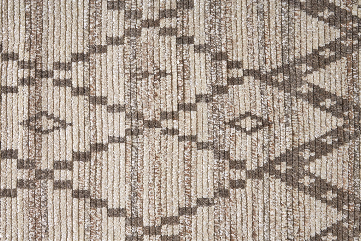 Twain Transitional/Global Diamond/Argyle/Chevron Ivory/Gray/Taupe - Feizy Rug