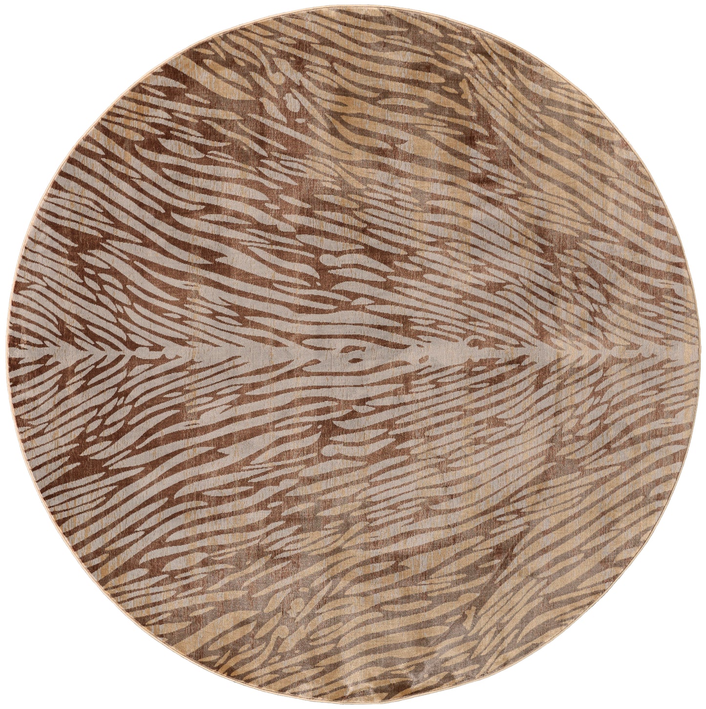 Cannes Transitional/Cabin & Lodge Animal Print/Gradient & Ombre Brown/Tan - Feizy Rug