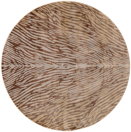 Cannes Transitional/Cabin & Lodge Animal Print/Gradient & Ombre Brown/Tan - Feizy Rug