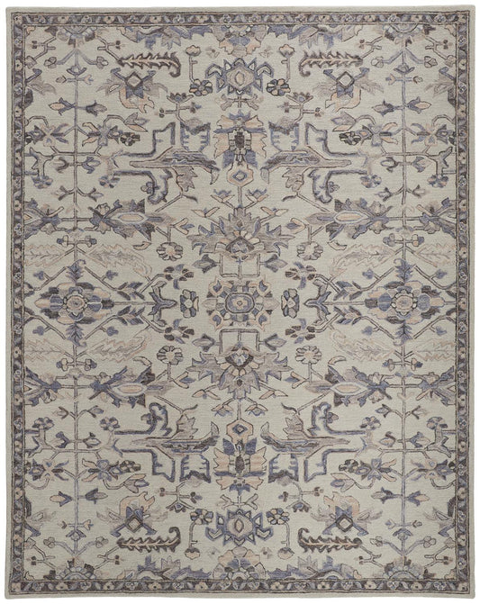 Fallon Traditional/Classic/Casual Oriental/Floral & Botanical Ivory/Gray - Feizy Rug
