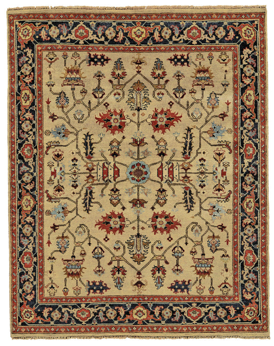Ustad Traditional/Persian/Classic Persian/Oriental/Bordered Tan/Red/Gold - Feizy Rug