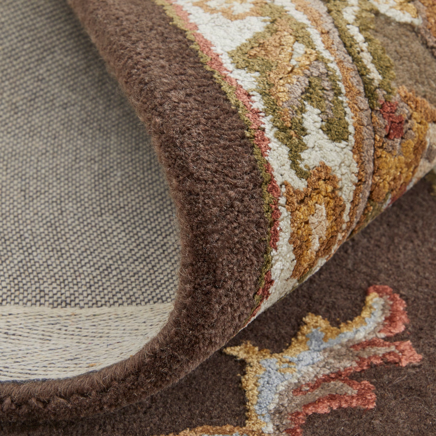 Prescott Traditional/Classic/Bohemian & Eclectic Oriental/Bordered Brown/Tan/Ivory - Feizy Rug