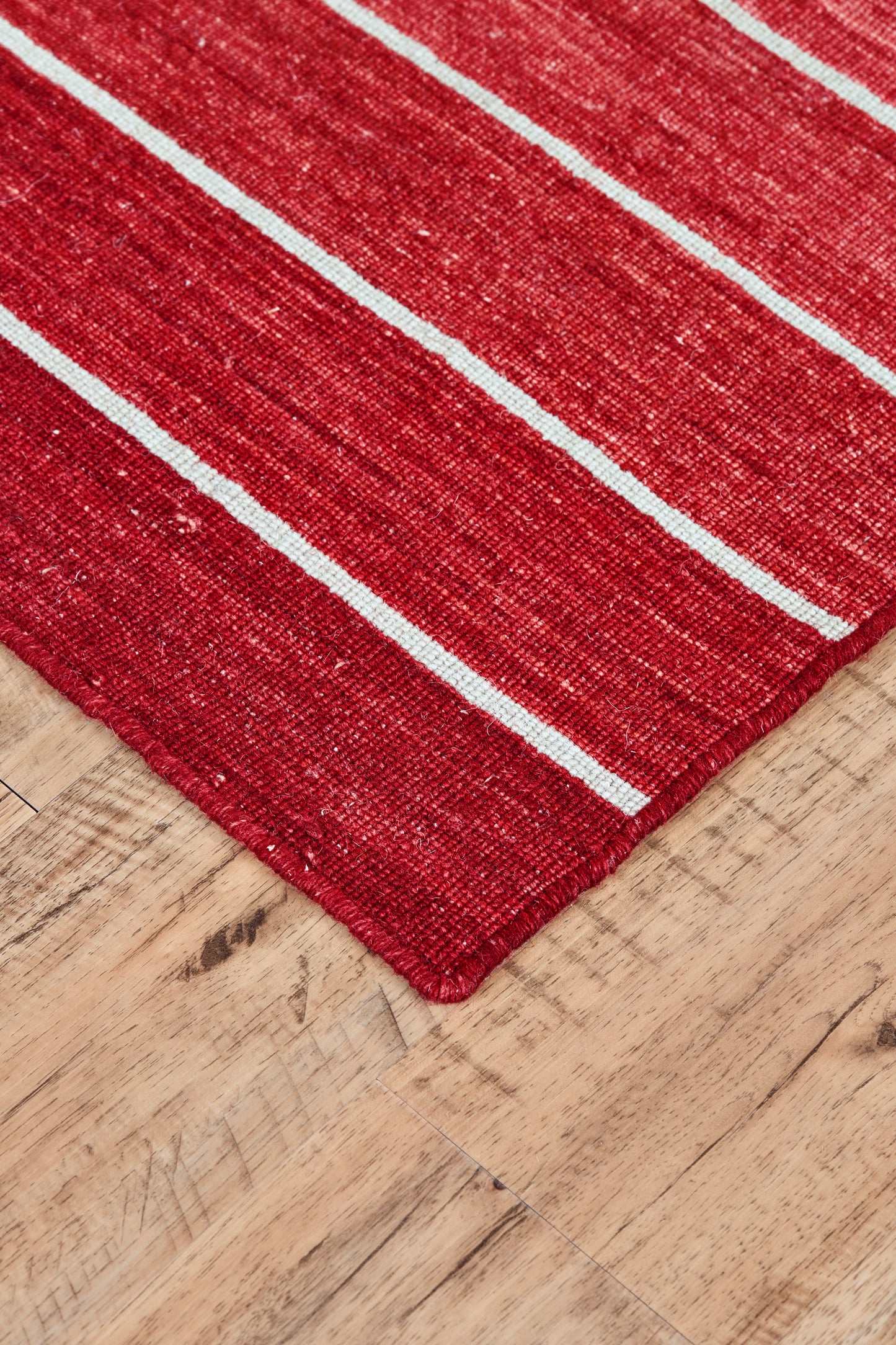 Santino Transitional/Casual/Nautical & Coastal Stripes Red - Feizy Rug