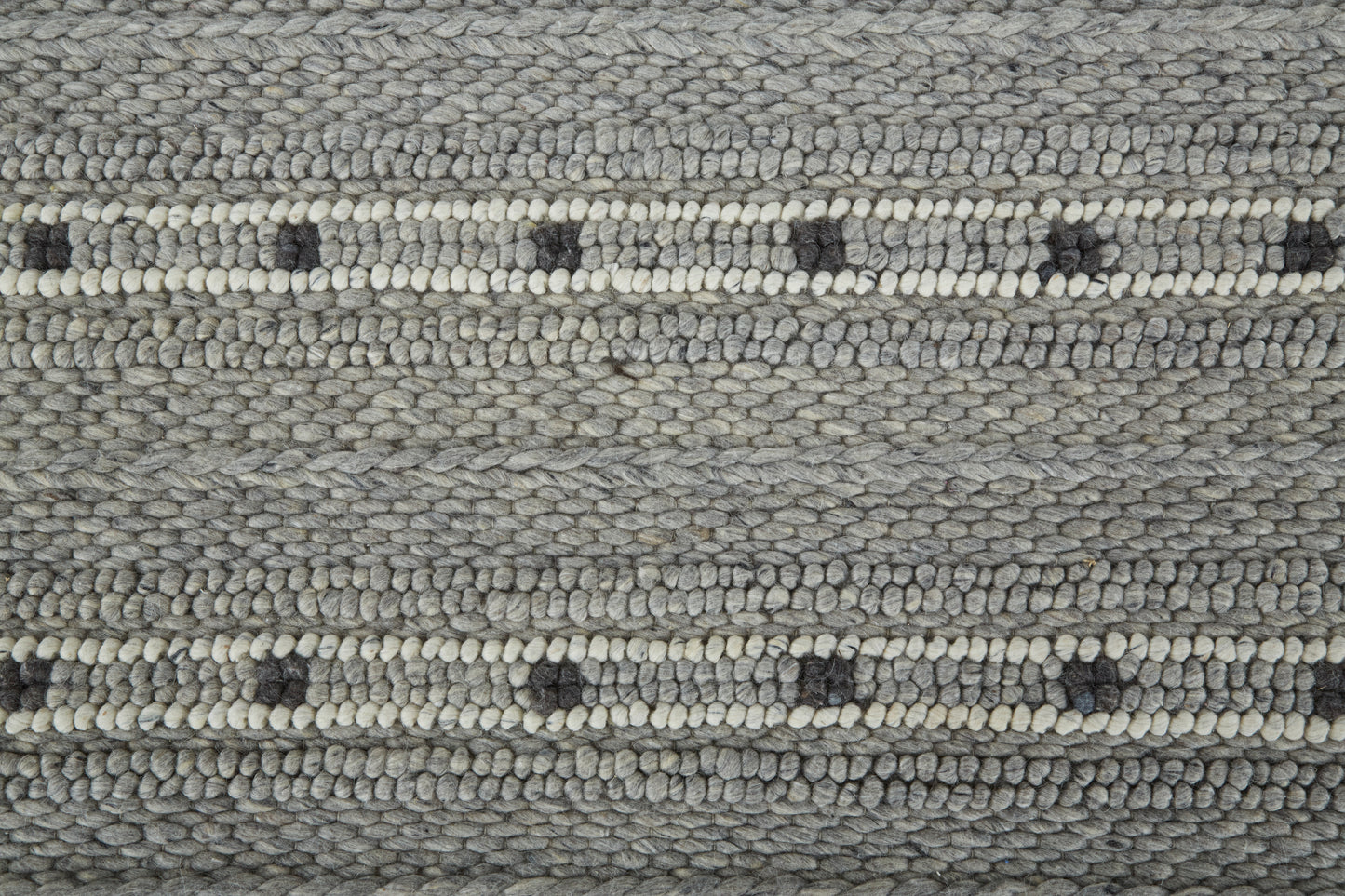 Cicero Transitional/Casual Stripes Gray/Black/White - Feizy Rug