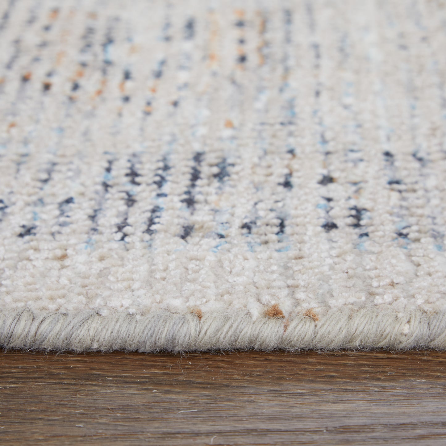 Caldwell Transitional/Bohemian & Eclectic/Global Ivory/Blue/Orange Accent Rug