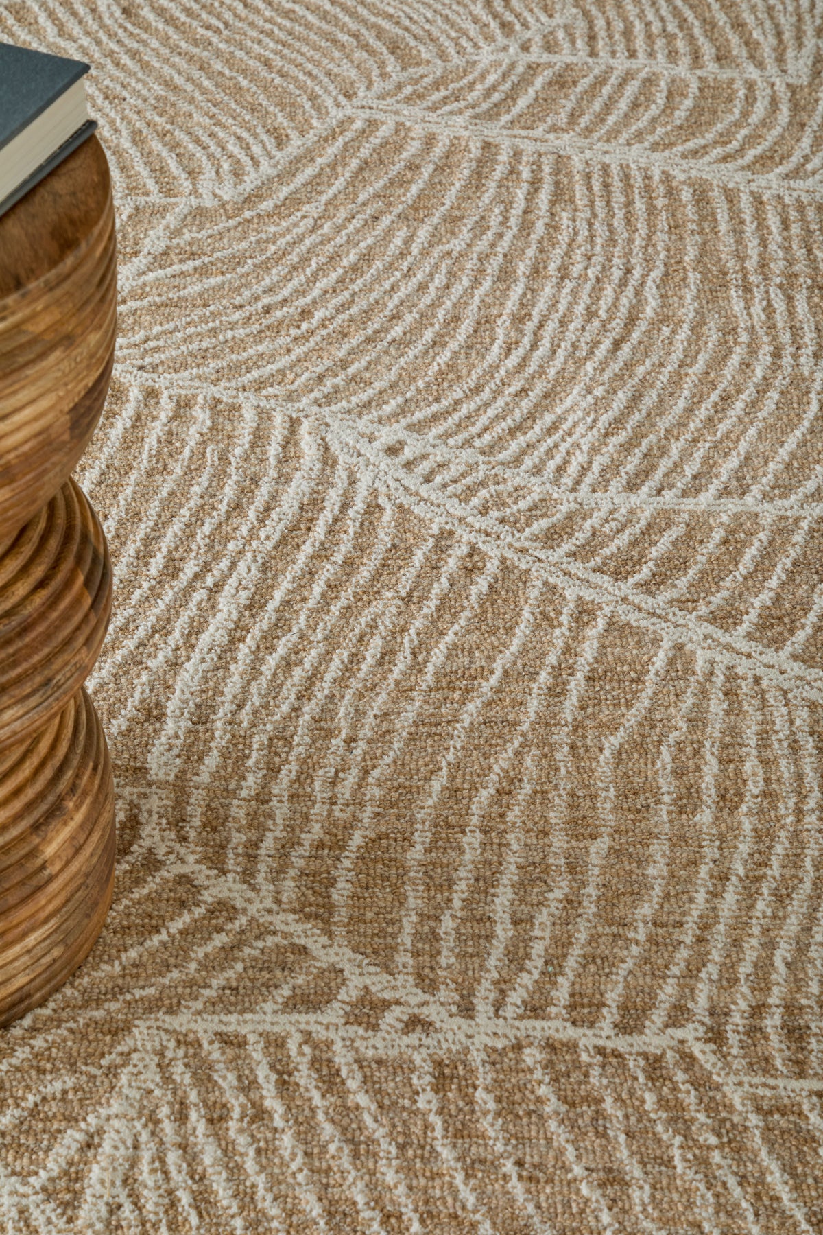 Winston Modern/Nautical & Coastal Floral & Botanical/Bordered/Abstract Tan/Ivory - Feizy Rug